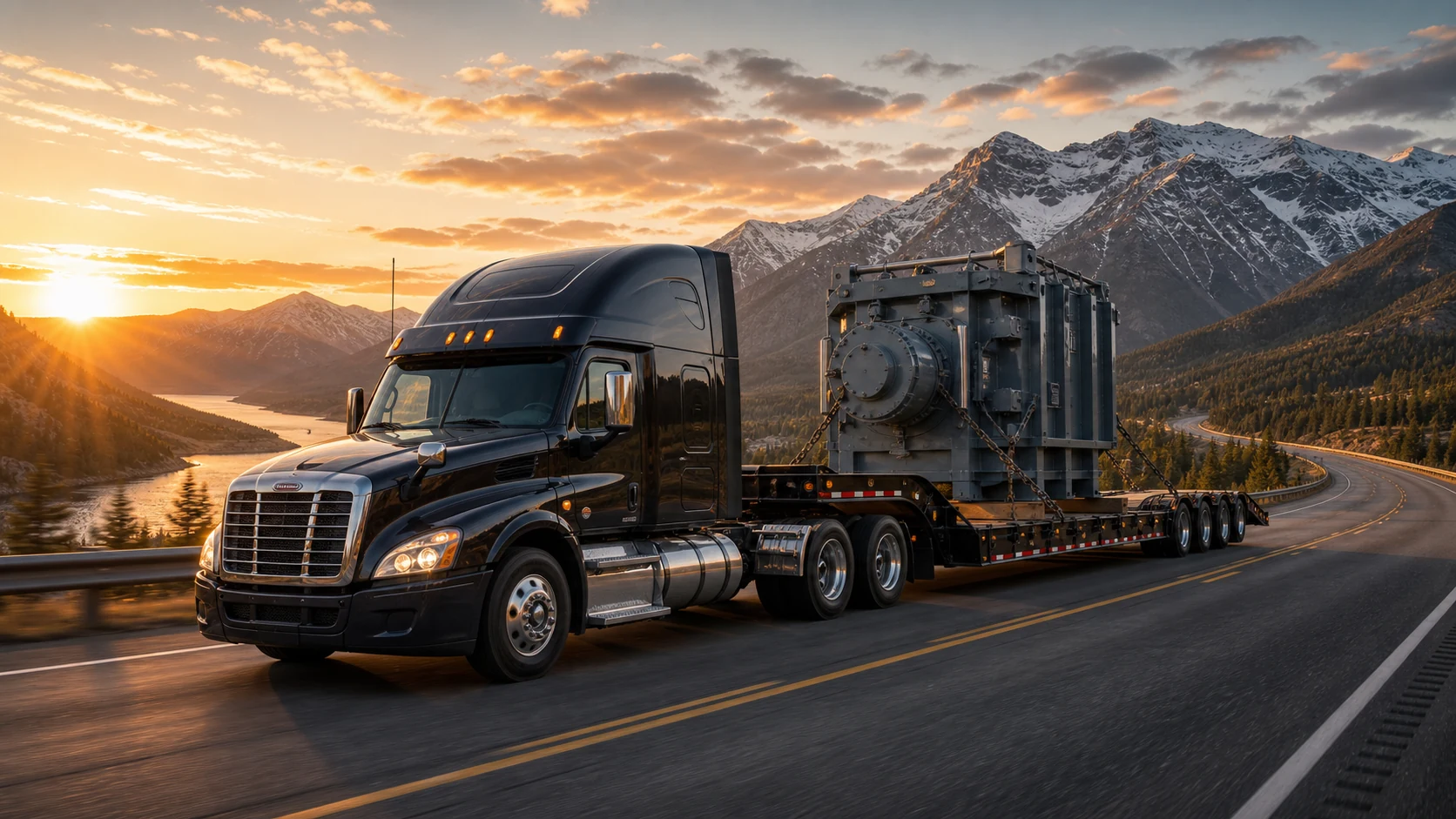 Step-Deck semi-truck