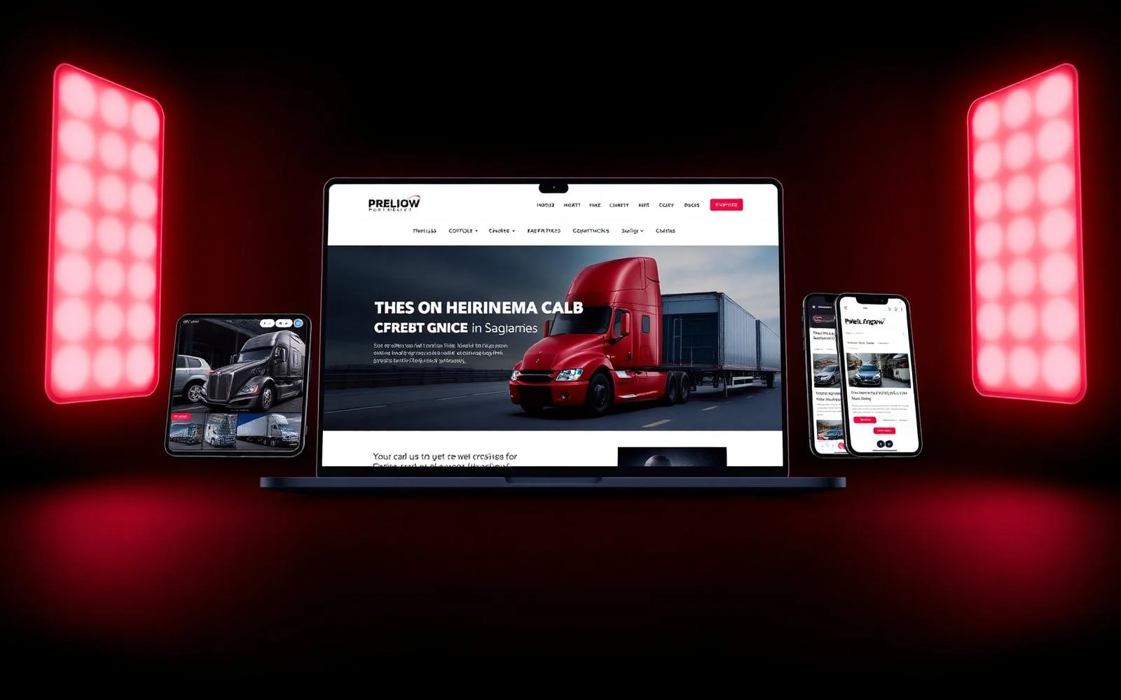 Premium website rendered on Desktop